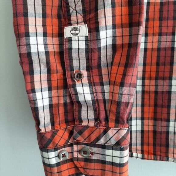 TIMBERLAND Earthkeepers Regular Fit Button Down Casual Plaid Shirt Mens Sz XL - Picture 7 of 14